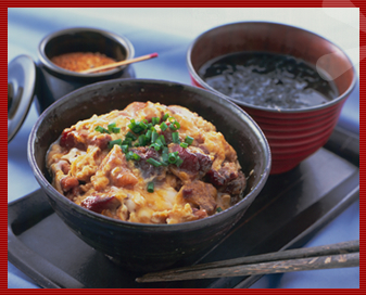 焼き鳥丼&梅磯汁